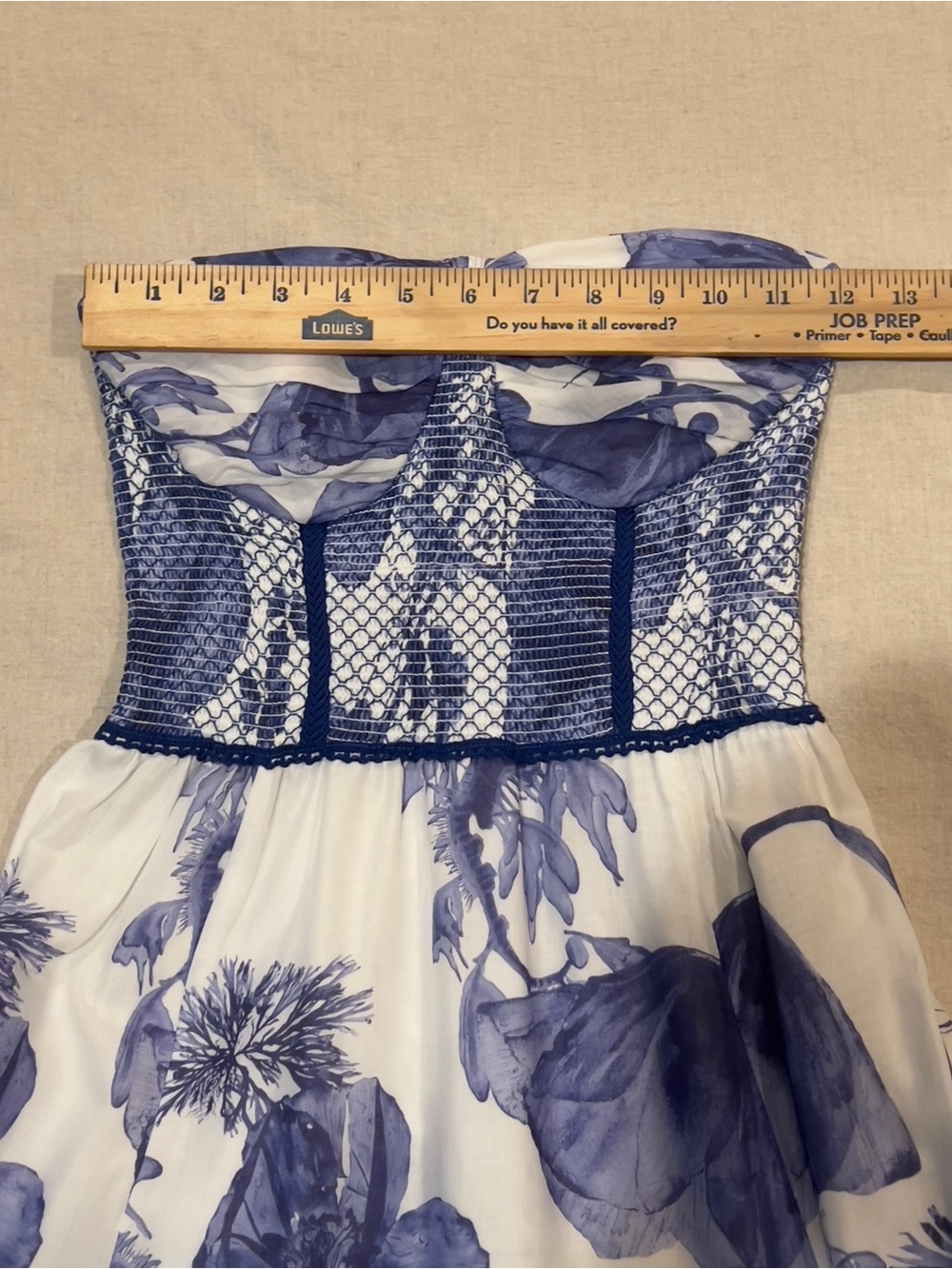 CHARO RUIZ Stunning Kolay Strapless Smocked Floral Maxi Dress Ibiza 1989 Small - Picture 14 of 15